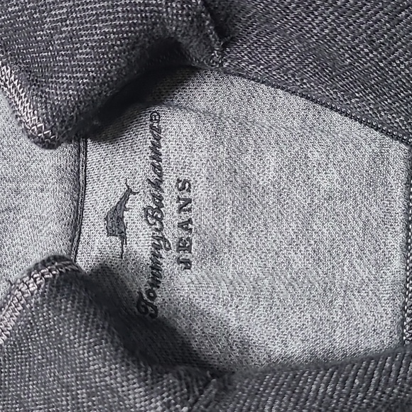 Tommy Bahama Gray Zip Up Sweater with Contrast Stitching - Picture 2 of 9